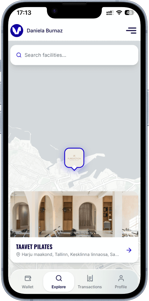 Buying a pass in the Yanku app